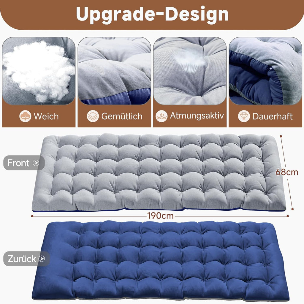MOPHOTO Opvouwbare tuinligstoel met matras