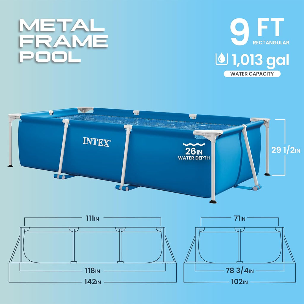 Intex Metalen frame, rechthoekig, 3,00 x 2,00 x 0,75 m