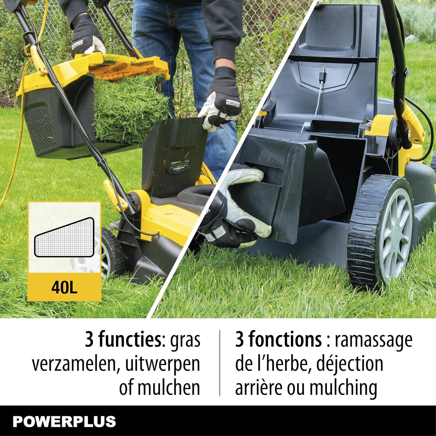 POWERPLUS POWXG6281 grasmaaier, 2000 W, Ø 420 mm